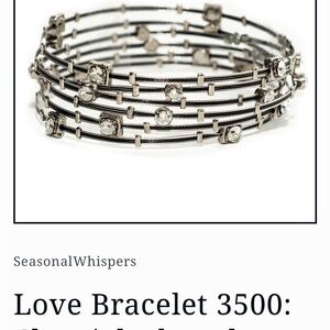 Whispers bracelets (2) - Elegant Black and Silver Bracelet